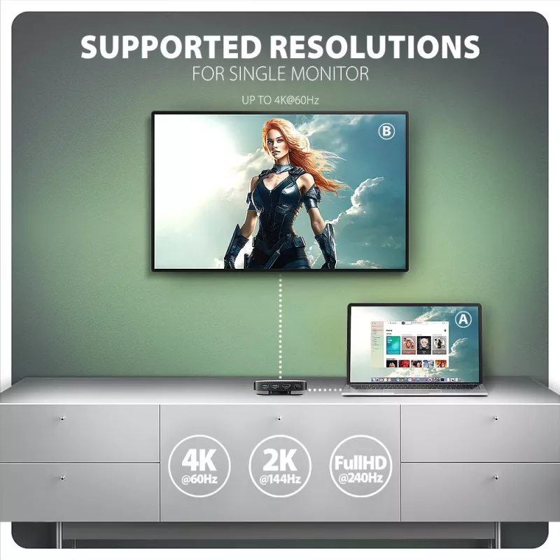 AXAGON HMC-UFO USB-C 9in1 stotelė su M.2 SATA/NVMe lizdu, 1 Gbit/s Ethernet, 384 kHz garsu, USB 3.2 Gen 2 Type-C, juoda