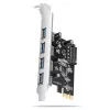 Axagon PCEU-430RS PCIe valdiklis 4x išor. USB-A 5Gbps prievadas, PCIe, USB 3.2 Gen 1, Moteriškas, Pilno aukščio, PCIe 2.0, SATA 15-pin
