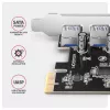 Axagon PCEU-430RS PCIe valdiklis 4x išor. USB-A 5Gbps prievadas, PCIe, USB 3.2 Gen 1, Moteriškas, Pilno aukščio, PCIe 2.0, SATA 15-pin