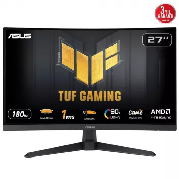 ASUS TUF Gaming VG27VQ3B monitorius 68,6 cm (27 colių) 1920 x 1080 pikselių Full HD LCD juodas