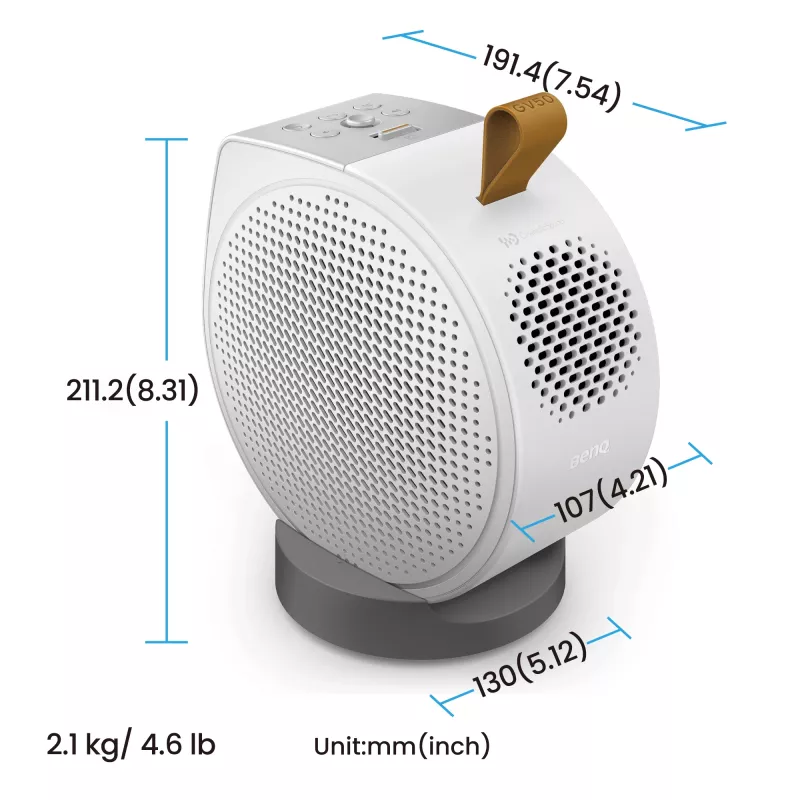 BenQ GV50 standartinio nuotolio projektorius 500 ANSI liumenų DLP 1080p (1920x1080) Baltas