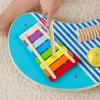Fisher-Price medinis muzikinis stalas su perkusiniais instrumentais, 3 medinės dalys