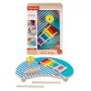 Fisher-Price medinis muzikinis stalas su perkusiniais instrumentais, 3 medinės dalys