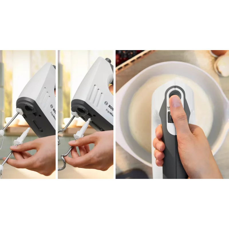 Bosch MMRP1000 elektrinis smulkintuvas 0,8 L 400 W Raudona, Peršviečiama, Balta