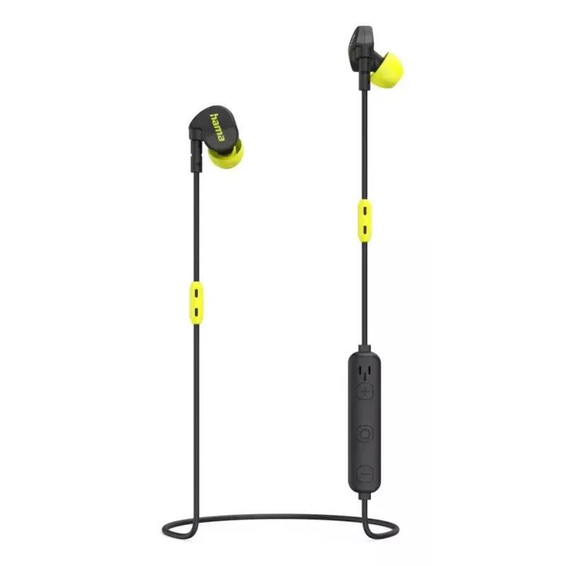Hama Freedom Athletics II belaidė ausinė su ausų kilpa, Bluetooth, juoda/geltona