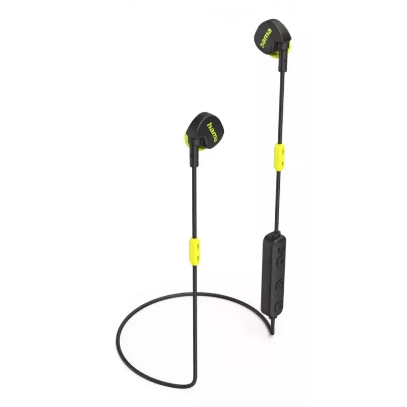 Hama Freedom Athletics II belaidė ausinė su ausų kilpa, Bluetooth, juoda/geltona