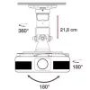 Universalus lubinis projektoriaus laikiklis Techly ICA-PM 100BK, juodas