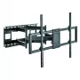 Techly plonas sieninis laikiklis 60-120 colių LCD LED televizoriui, juodas, maksimali apkrova 120 kg