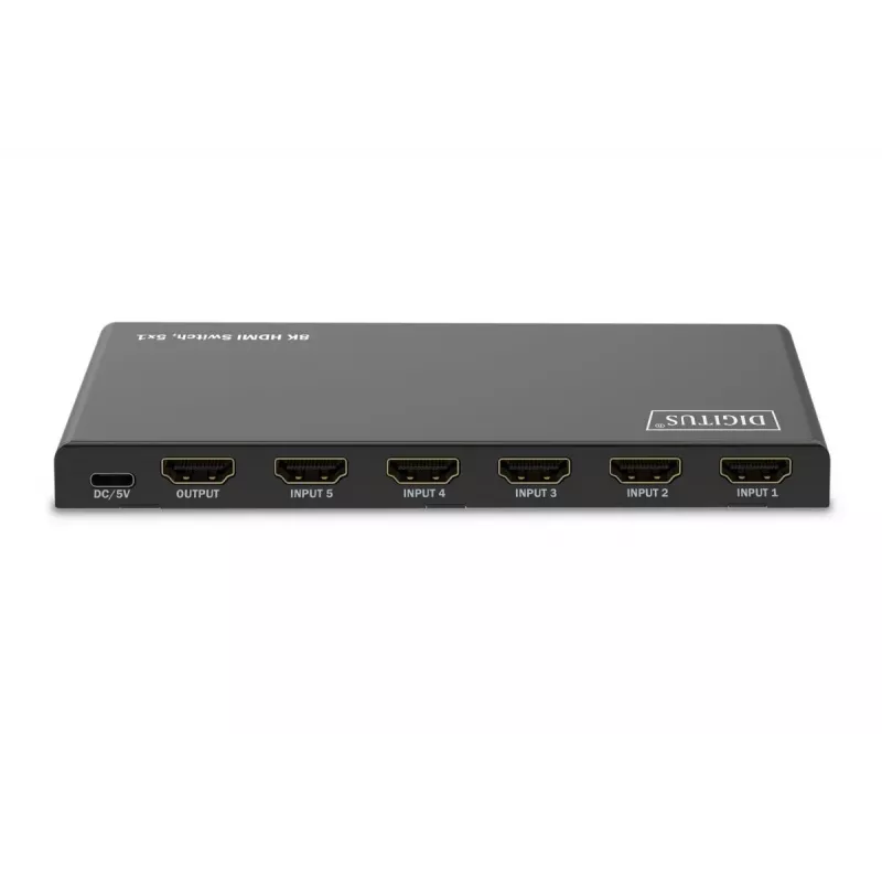 DIGITUS 5x1 HDMI jungiklis, 8K/60Hz (4:4:4), HDR, HDCP 2.3