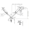 Techly ICA-LCD 462B monitorio laikiklis / stovas 81,3 cm (32 col.) stalas Juoda