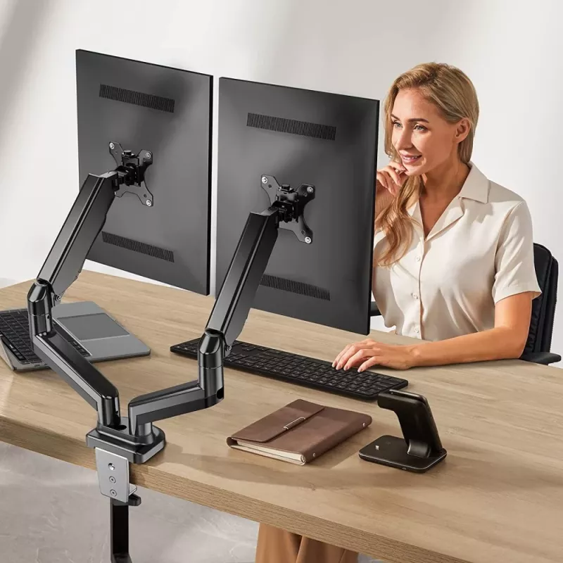 Techly ICA-LCD 462B monitorio laikiklis / stovas 81,3 cm (32 col.) stalas Juoda