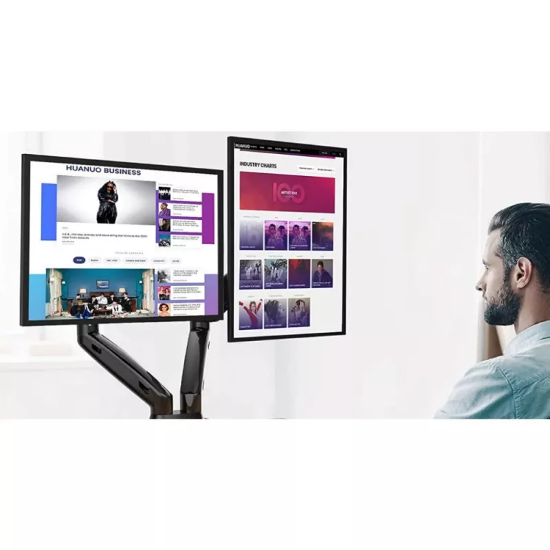 Techly ICA-LCD 462B monitorio laikiklis / stovas 81,3 cm (32 col.) stalas Juoda