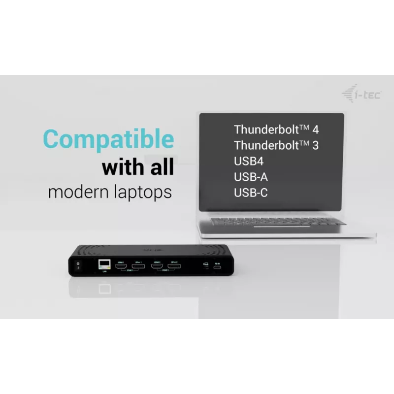 i-tec Universal Dual 4K Display Docking Station su Power Delivery 85W