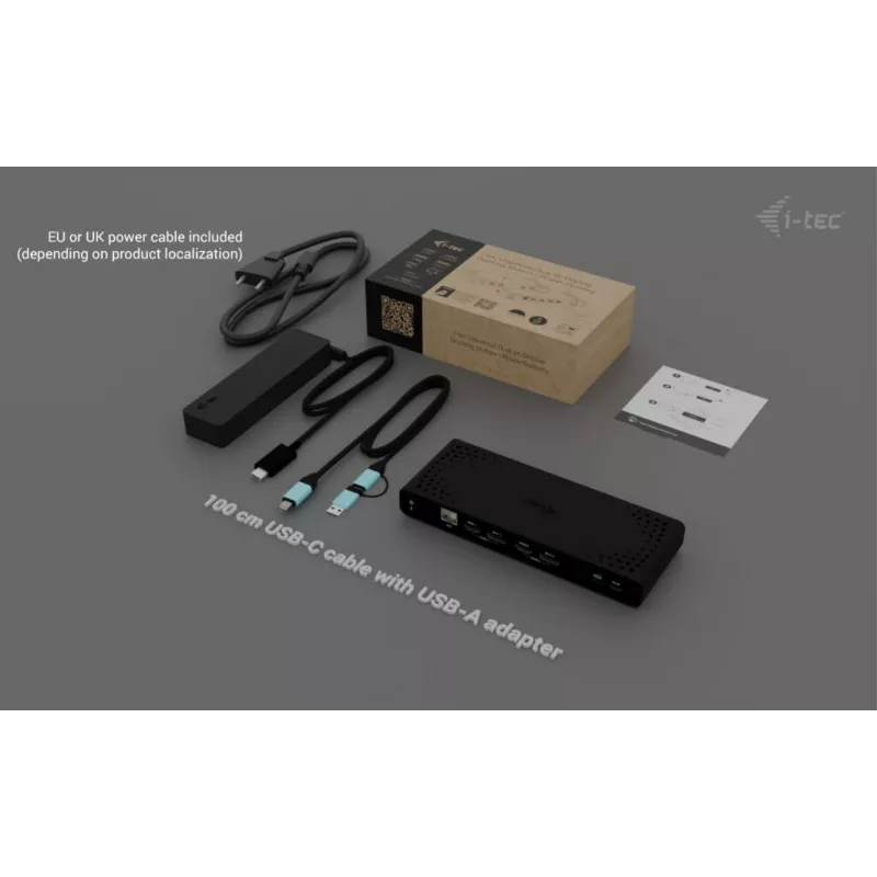 i-tec Universal Dual 4K Display Docking Station su Power Delivery 85W