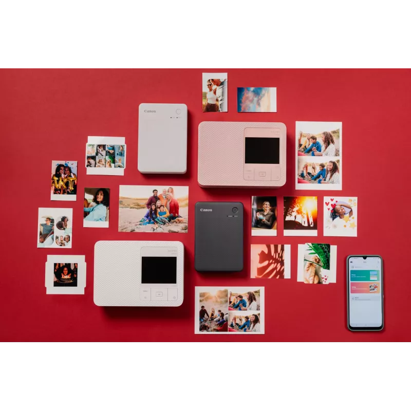 Canon SELPHY QX20 BK nešiojamasis nuotraukų spausdintuvas (dažų sublimacija, 287 x 287 DPI, 7,2x8,5 cm, Wi-Fi)