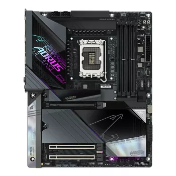 GIGABYTE Z890 AORUS MASTER pagrindinė plokštė – palaiko Intel Core Ultra (2 serija), 18+1+2 fazių VRM, iki 9500MHz DDR5 (OC), 2xPCIe 5.0 + 3xPCIe 4.0, Wi-Fi 7, 10GbE LAN, Thunderbolt 4