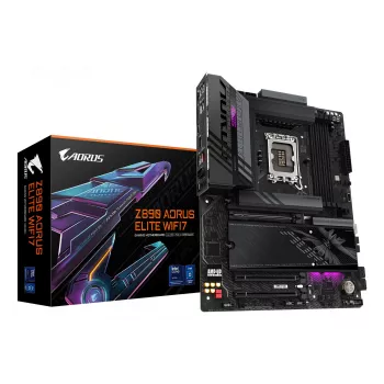Motininė plokštė GIGABYTE Z890 AORUS ELITE WIFI7, Intel Z890 mikroschemų rinkinys, LGA 1851, ATX, DDR5, 4x DIMM, 4x M.2, Wi-Fi 7, 2.5Gb LAN