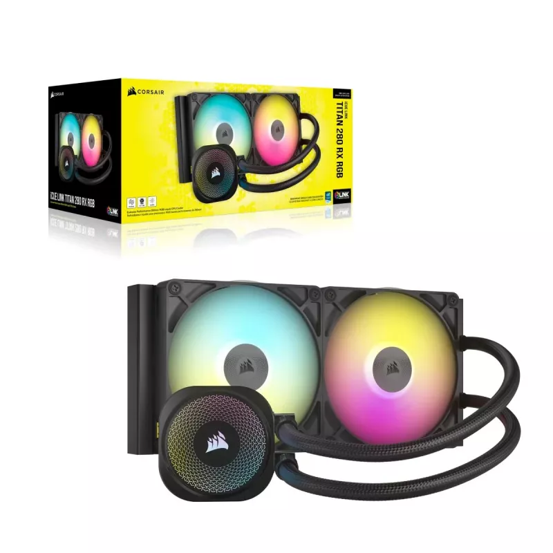 CORSAIR CPU aušintuvas – Icue Link Titan 280 Rx RGB AIO skysčio aušintuvas