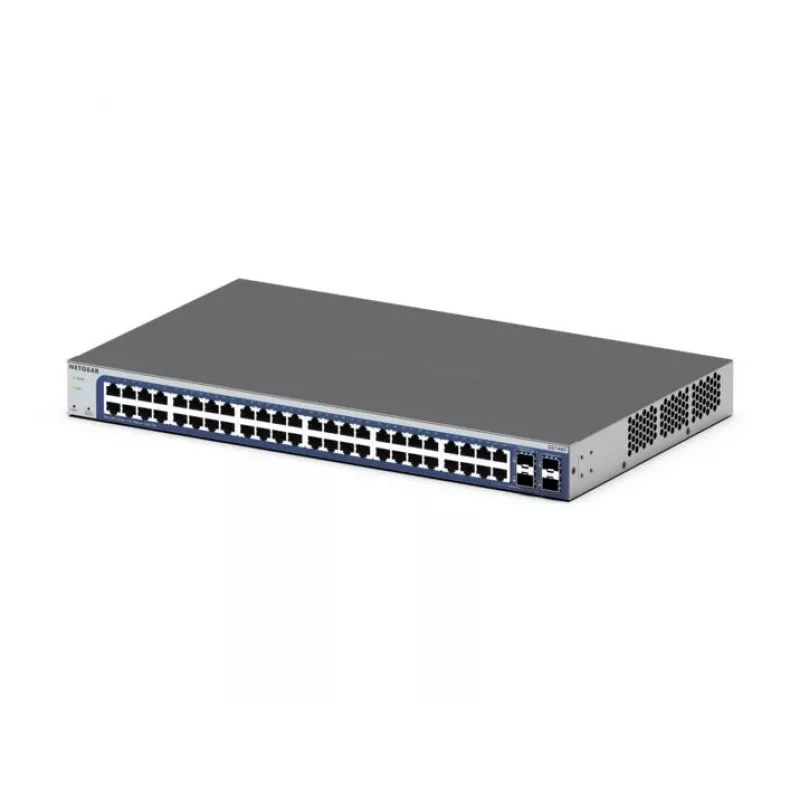 NETGEAR GS748Tv6 valdomas L2/L3/L4 Gigabit Ethernet (10/100/1000) jungiklis, 48 prievadai, juoda, pilka
