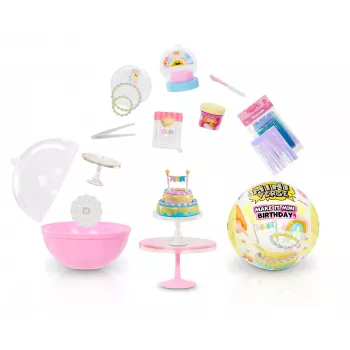 Miniverse Make It Mini Birthday rinkinys, 8 m., įvairiaspalvis, plastikas, derva