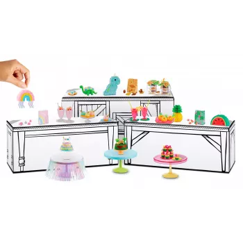 Miniverse Make It Mini Birthday rinkinys, 8 m., įvairiaspalvis, plastikas, derva