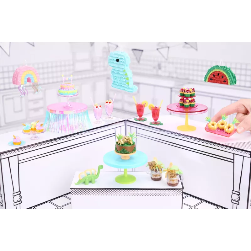 Miniverse Make It Mini Birthday rinkinys, 8 m., įvairiaspalvis, plastikas, derva
