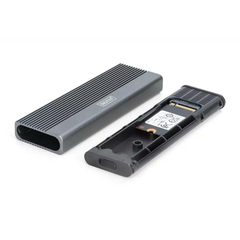 DIGITUS išorinis M.2 NVMe / SATA SSD korpusas USB 3.1 Gen2 (10 Gbps / 6 Gbps) aliuminis be įrankių