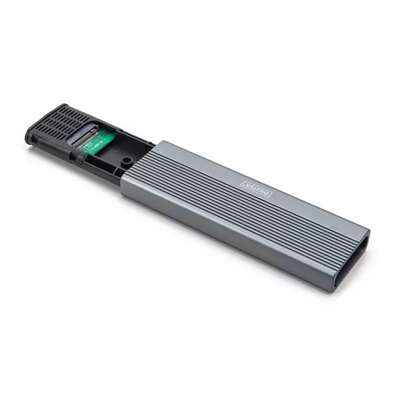 DIGITUS išorinis M.2 NVMe / SATA SSD korpusas USB 3.1 Gen2 (10 Gbps / 6 Gbps) aliuminis be įrankių