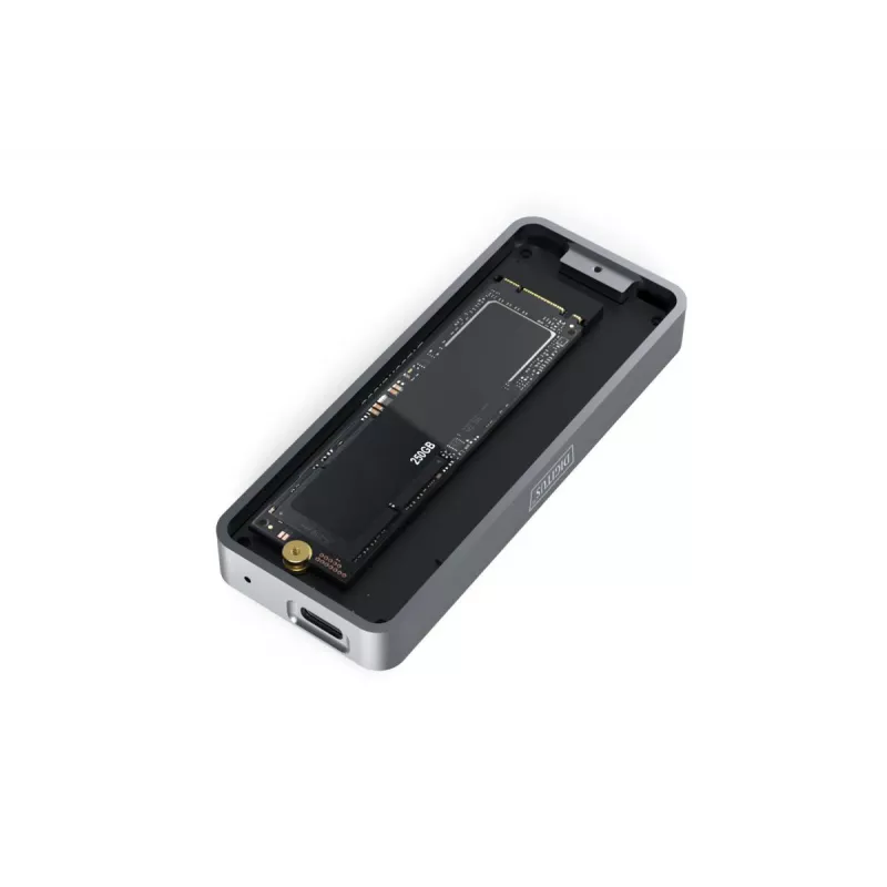 DIGITUS USB išorinis diskų korpusas – NVMe 20Gbps USB 3.2 Gen 2x2 aliuminis be įrankių