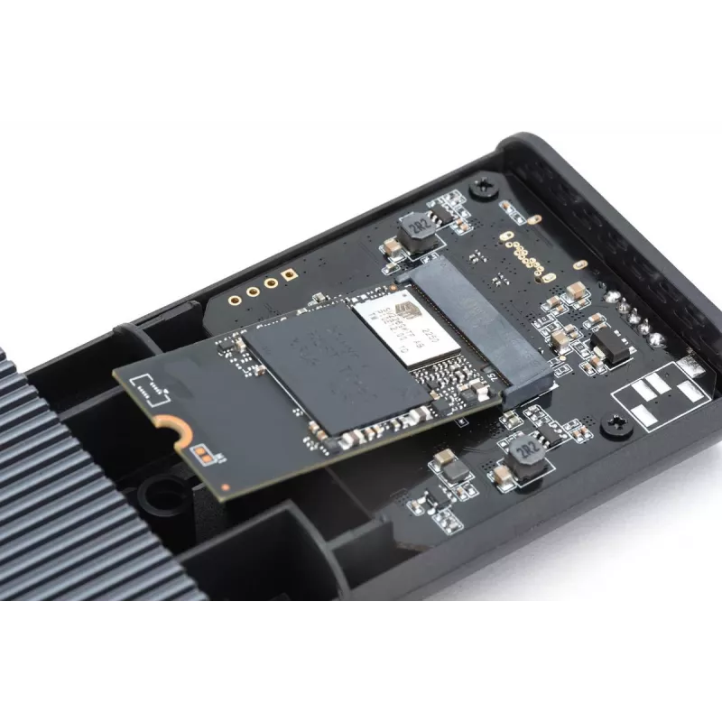 Digitus DA-71158 USB 4.0 išorinis M.2 NVMe SSD dėklas, 40 Gbps, aliuminis, be įrankių