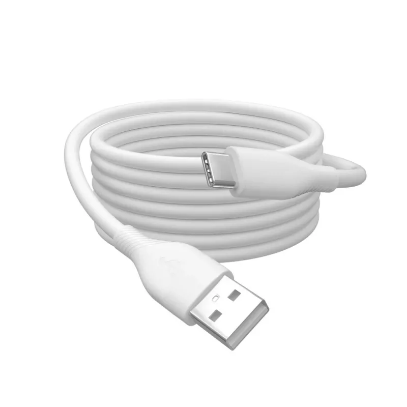 DIGITUS USB-C silikoninis įkrovimo laidas USB-A – USB-C USB 2.0 60W – 50cm Baltas