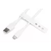 DIGITUS USB-C silikoninis įkrovimo laidas USB-A – USB-C USB 2.0 60W – 50cm Baltas