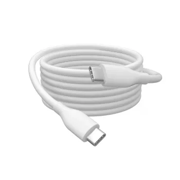 DIGITUS USB-C silikoninis įkrovimo laidas USB-C - USB-C USB 2.0 60W - 50cm Baltas