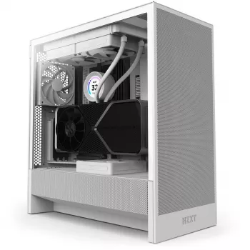 NZXT H7 Flow 2024 Mid Tower ATX baltas korpusas