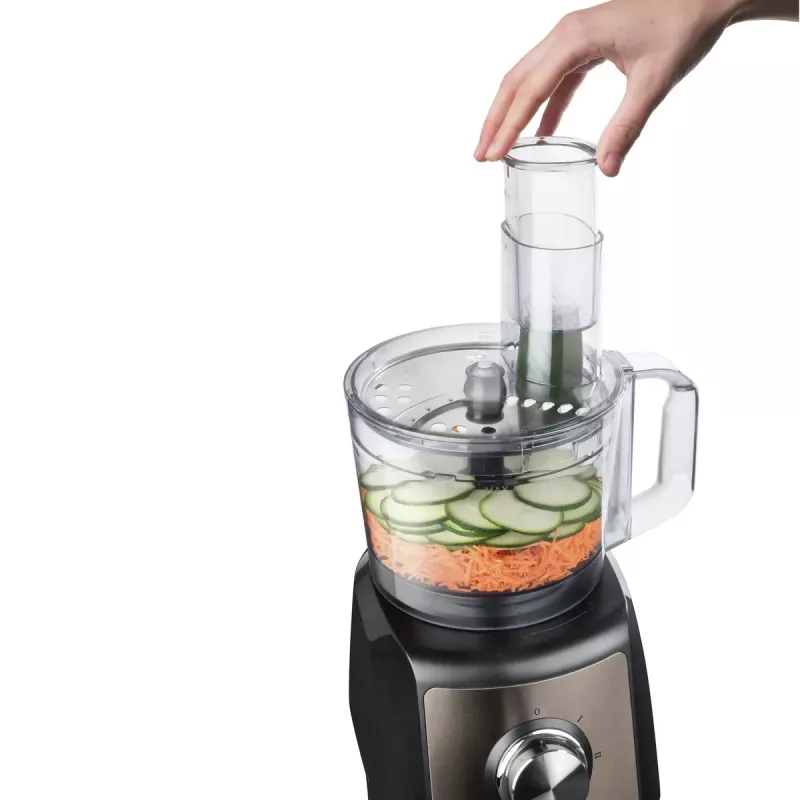 Virtuvinis kombainas Black & Decker BXFPA1200E — 1200 W, 1,5 L dubuo, 2 greičiai, pulsacija, nerūdijančio plieno korpusas