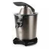 Centrifuginė sulčiaspaudė Black & Decker BXCJ350E — 350 W, 0.65 L talpa, nerūdijantis plienas/juoda, reguliuojamas minkštimo kiekis