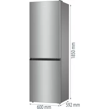 Gorenje NRK61CS2XL4 Laisvai pastatomas šaldytuvas-šaldiklis 300 L Pilka