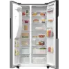 Šaldytuvas šaldiklis Gorenje Side by Side NRR9185ESXL BK065B, Laisvai pastatomas, Amerikietiškos durys, Pilka, LED, Plienas, Stiklas