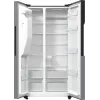 Šaldytuvas šaldiklis Gorenje Side by Side NRR9185ESXL BK065B, Laisvai pastatomas, Amerikietiškos durys, Pilka, LED, Plienas, Stiklas
