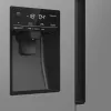 Šaldytuvas šaldiklis Gorenje Side by Side NRR9185ESXL BK065B, Laisvai pastatomas, Amerikietiškos durys, Pilka, LED, Plienas, Stiklas