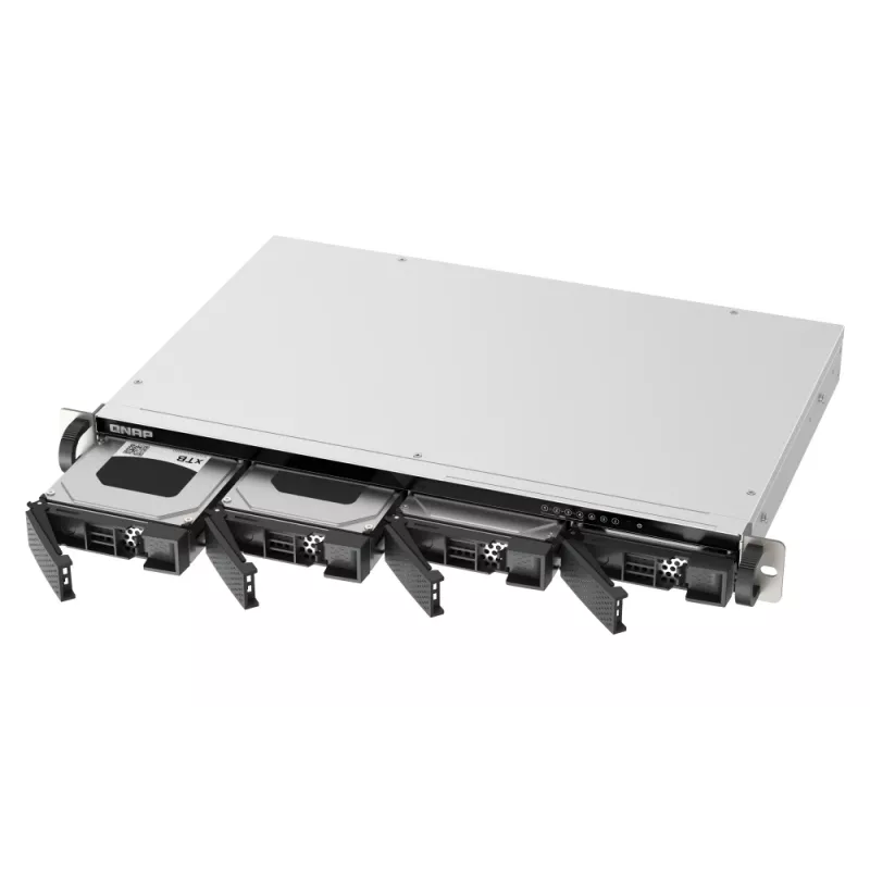 QNAP TS-433eU NAS stelažinis (1U) Cortex-A55 4 GB 0 TB QNAP Turbo System juodas