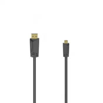 Hama 00205016 HDMI laidas 1,5 m HDMI A tipo (standartinis) HDMI D tipo (Micro) juodas