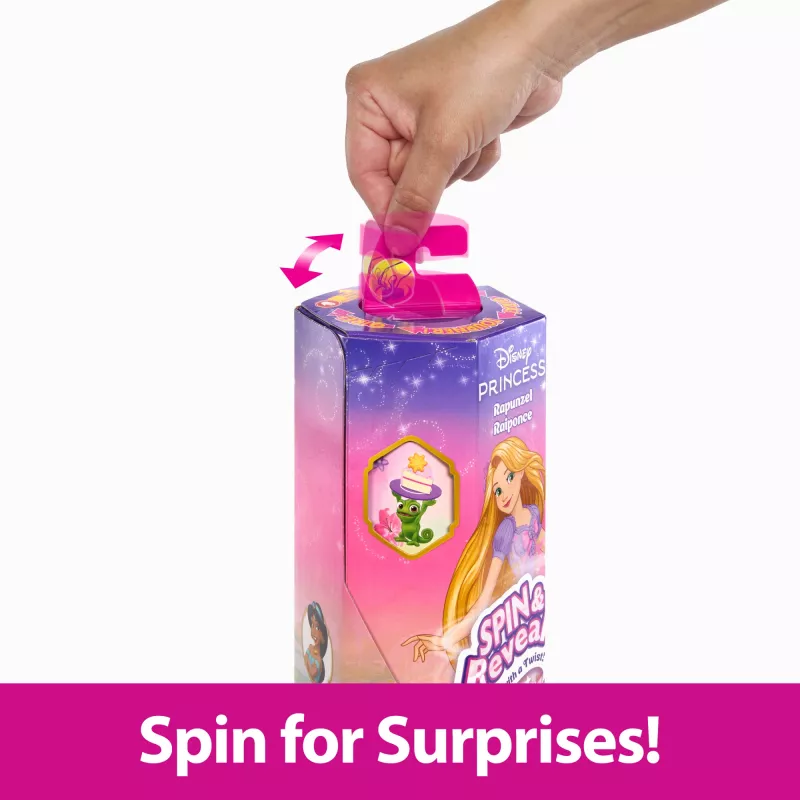 Disney Princess Spin & Reveal Rapunzel mados lėlė su 11 staigmenų