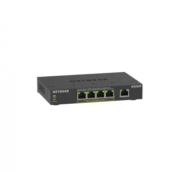 NETGEAR GS305Pv3 nevaldomas Gigabit Ethernet (10/100/1000) maitinimas per Ethernet (PoE) juodas