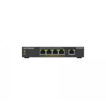 NETGEAR GS305Pv3 nevaldomas Gigabit Ethernet (10/100/1000) maitinimas per Ethernet (PoE) juodas