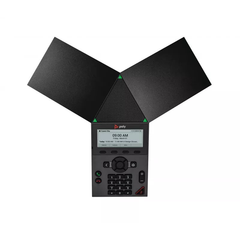 HP Poly Trio 8300 IP konferencinis telefonas su PoE, juodas