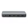 DIGITUS USB-C dokų stotelė, 11 prievadų - 2x HDMI / DP / 2x USB-A 3.2 Gen 2 / USB-C 3.2 Gen 2 / GbE / SD / MicroSD / DC-Jack - 150 W maks. / 3.5 mm