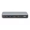 DIGITUS USB-C dokų stotelė, 11 prievadų - 2x HDMI / DP / 2x USB-A 3.2 Gen 2 / USB-C 3.2 Gen 2 / GbE / SD / MicroSD / DC-Jack - 150 W maks. / 3.5 mm