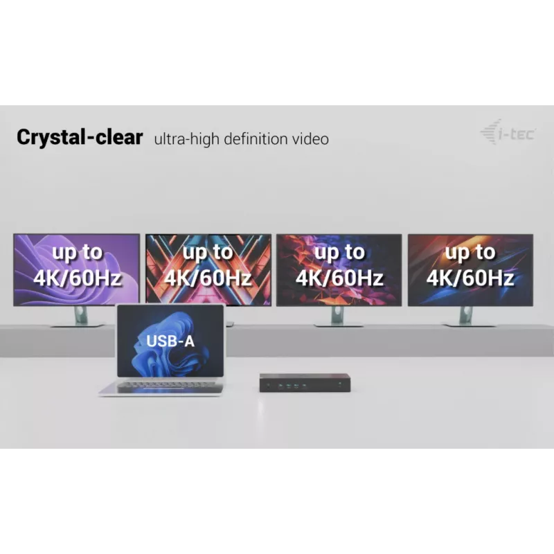 i-tec Universal 5x 4K/60Hz dokų stotelė su 100 W įkrovimu
