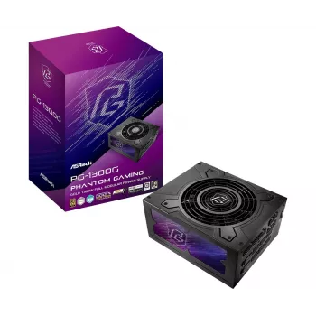 Maitinimo blokas ASRock Phantom Gaming PG-1300G 1300 W ATX 20+4 pin 80 PLUS Gold, 135 mm ventiliatorius, juodas
